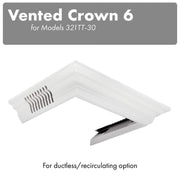 ZLINE Vented Crown Molding Profile 6 for Wooden Wall Mount Range Hood (CM6V-300T)