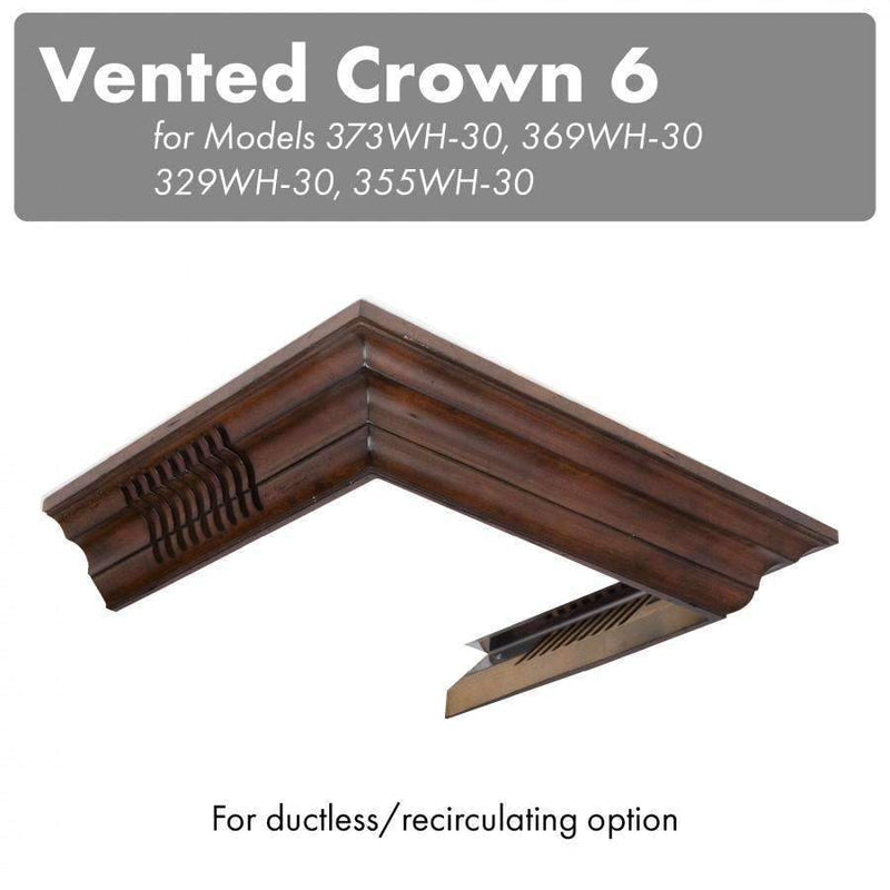 ZLINE Vented Crown Molding Profile 6 for Wall Mount Range Hood (CM6V-300W) Range Hood Accessories ZLINE 