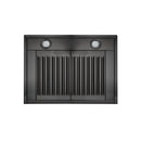 ZLINE 36-Inch Convertible Wall Mount Range Hood in Black Stainless Steel with Set of 2 Charcoal Filters, LED lighting, Baffle Filters (BSKBN-CF-36)