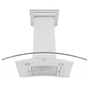 ZLINE 48-Inch Wall Mount Range Hood in Satin Stainless Steel & Glass (8KN4S-48)