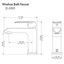 ZLINE Washoe Bath Faucet in Chrome (WSH-BF-CH) Bathroom Faucet ZLINE 